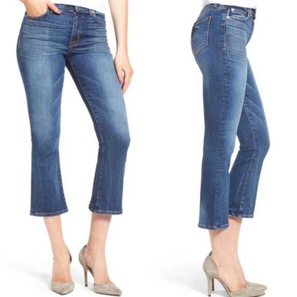 Hudson Brix High Rise Crop Flare In Lonestar 30 - Picture 1 of 9